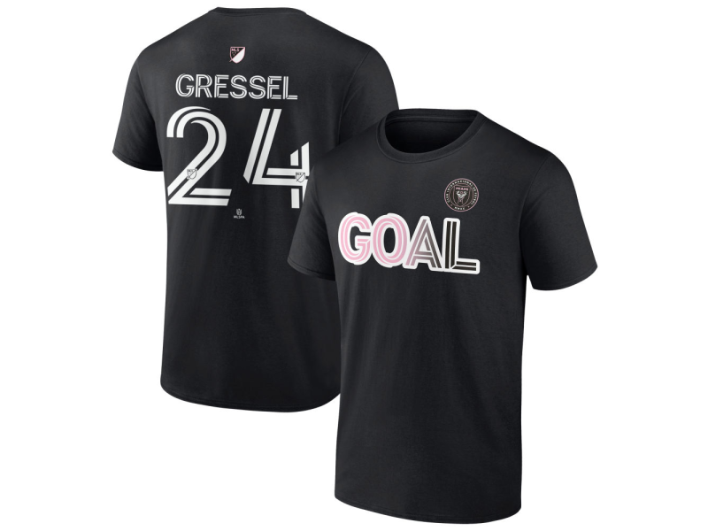 Men's Inter Miami CF Goal #24 Julian Gressel T-Shirt - Black
