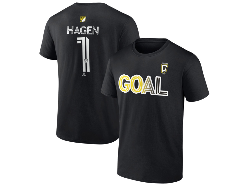 Men's Columbus Crew Goal #1 Nicholas Hagen T-Shirt - Black