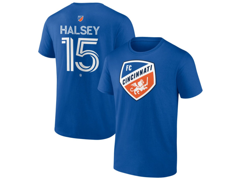 Men's FC Cincinnati #15 Brett Halsey Team Authentic T-Shirt - Royal