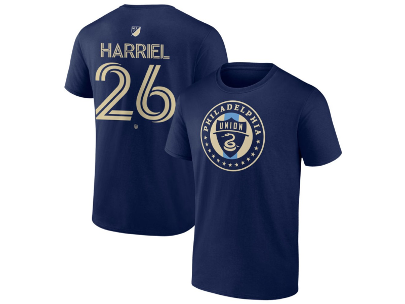 Men's Philadelphia Union #26 Nate Harriel Team Authentic T-Shirt - Navy