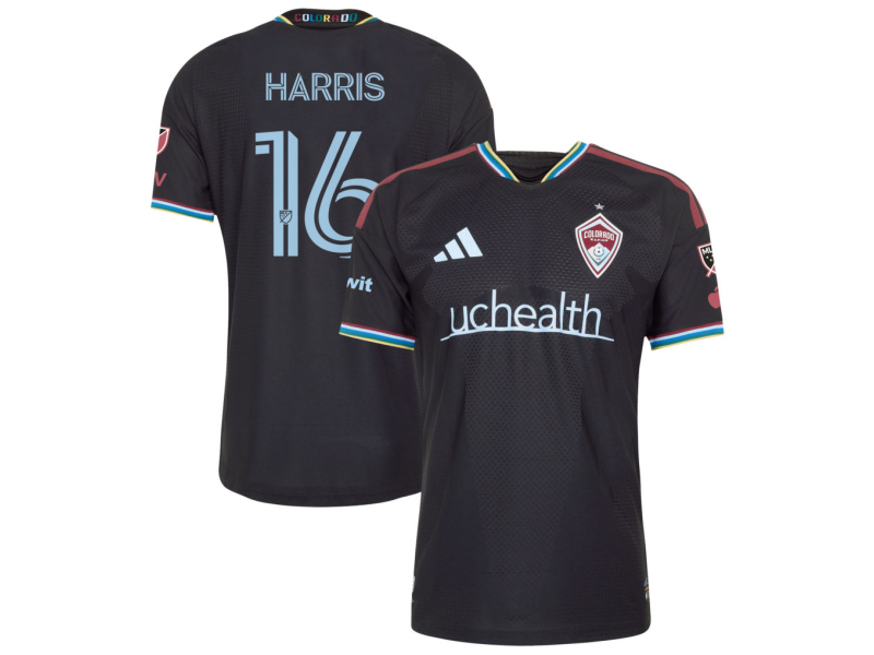 Alex Harris Colorado Rapids 2026 Colorful Colorado Player Version Jersey - Black With Patch