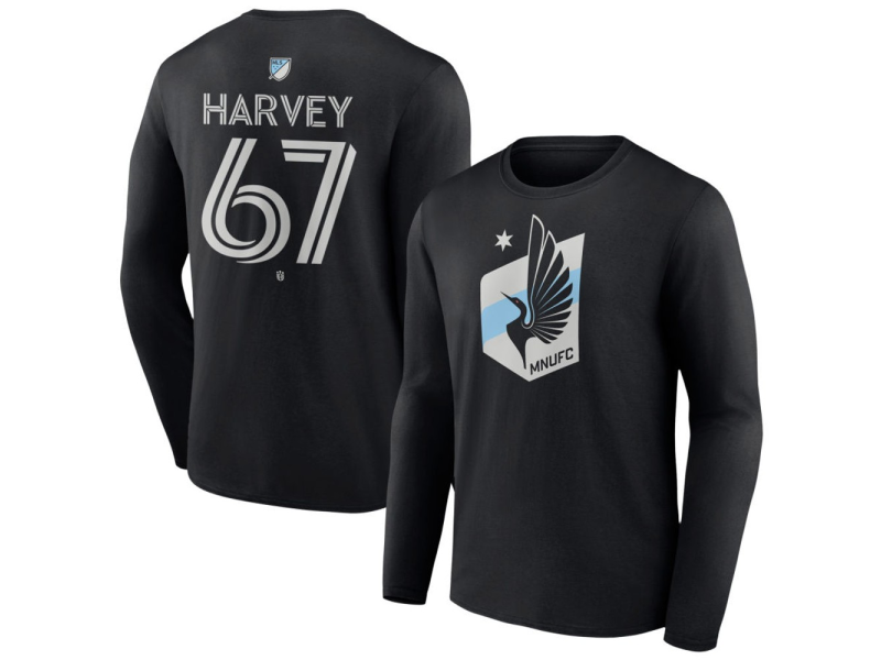 Men's Minnesota United FC #67 Carlos Harvey Team Authentic Long Sleeve T-Shirt - Black