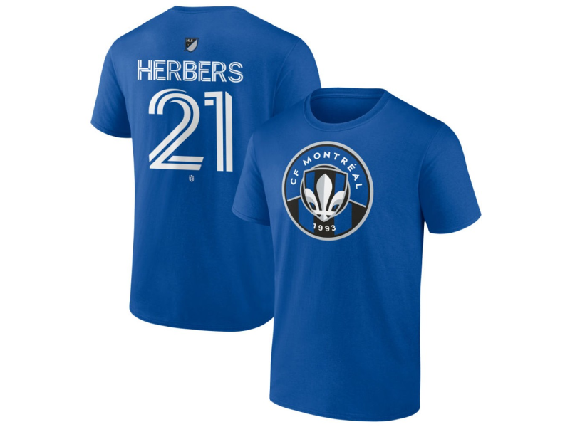 Youth CF Montreal #21 Fabian Herbers Team Authentic T-Shirt - Royal
