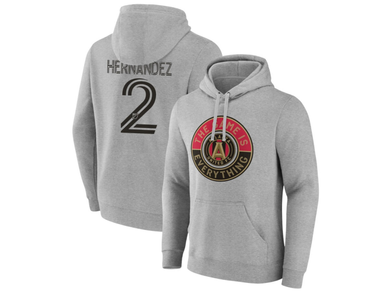 Men's Atlanta United FC The Game Is Everything #2 Ronald Hernandez Pullover Hoodie - Gray