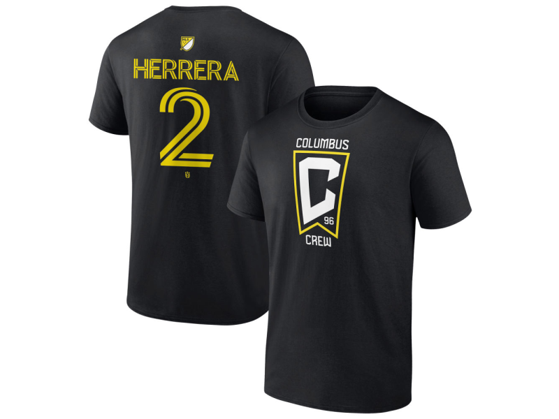 Men's Columbus Crew #2 Andres Herrera Team Authentic T-Shirt - Black