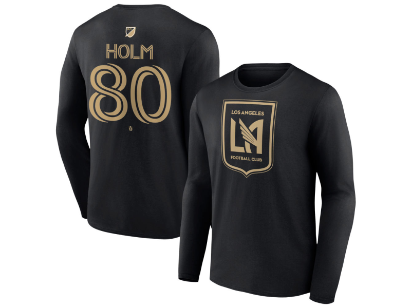Youth LAFC #80 Odin-Thiago Holm Team Authentic Long Sleeve T-Shirt - Black