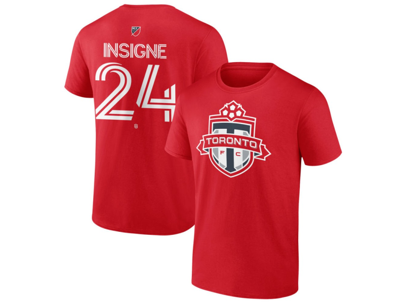 Men's Toronto FC #24 Lorenzo Insigne Team Authentic T-Shirt - Red