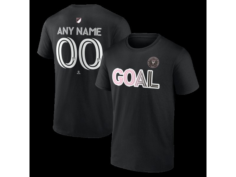 Men's Inter Miami CF Goal Custom T-Shirt - Black