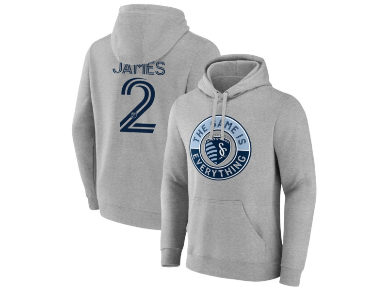 Men's Sporting Kansas City The Game Is Everything #2 Ian James Pullover Hoodie - Gray