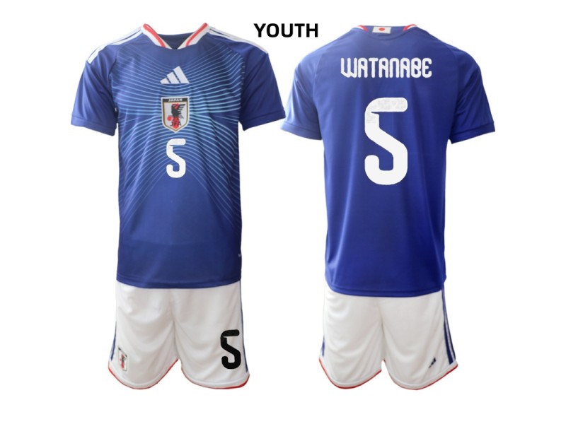 Youth WATANABE Japan 2026 World Cup Home Fan Jersey - Blue
