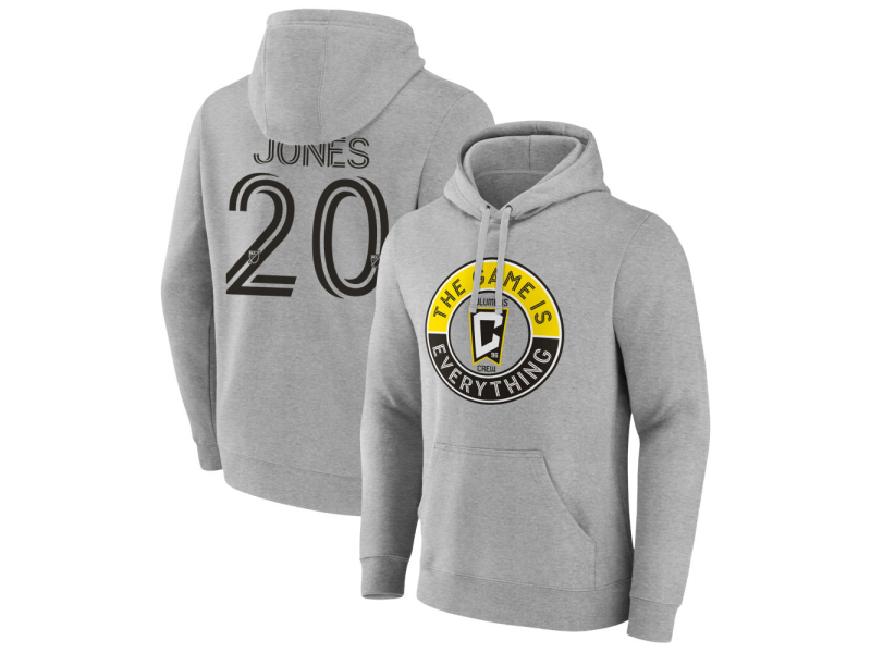 Men's Columbus Crew The Game Is Everything #20 Derrick Jones Pullover Hoodie - Gray