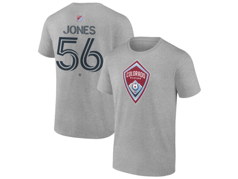 Youth Colorado Rapids #56 Nate Jones Team Authentic T-Shirt - Gray