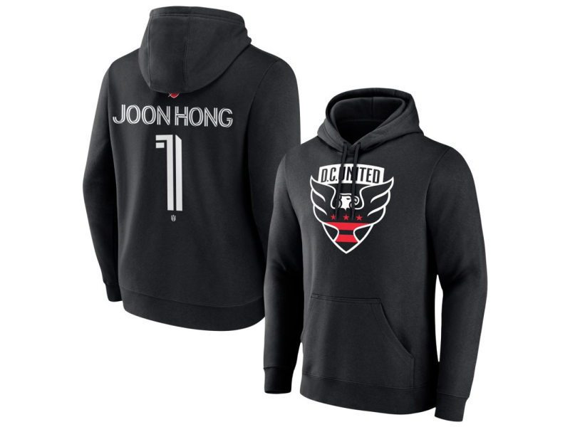 Men's D.C. United #1 Joon Hong Team Authentic Pullover Hoodie - Black