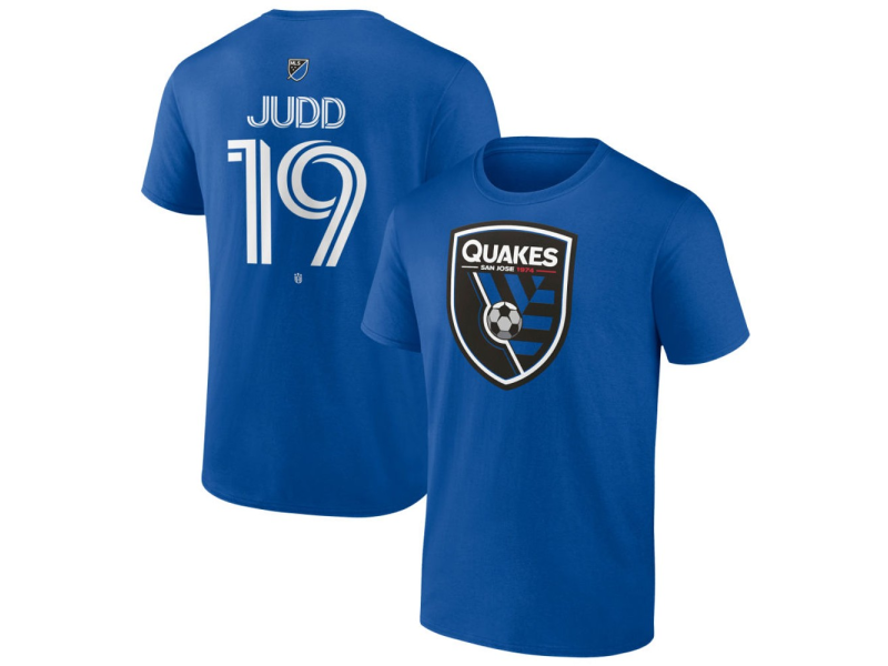 Youth San Jose Earthquakes #19 Preston Judd Team Authentic T-Shirt - Royal