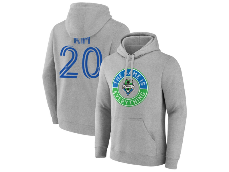 Men's Seattle Sounders FC The Game Is Everything #20 Kim Kee-Hee Pullover Hoodie - Gray