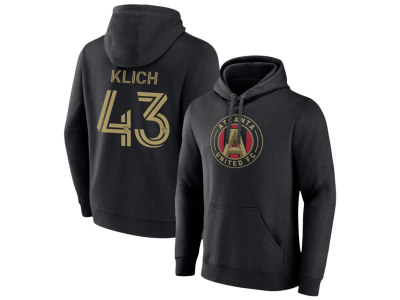 Men's Atlanta United FC #43 Mateusz Klich Pullover Hoodie - Black