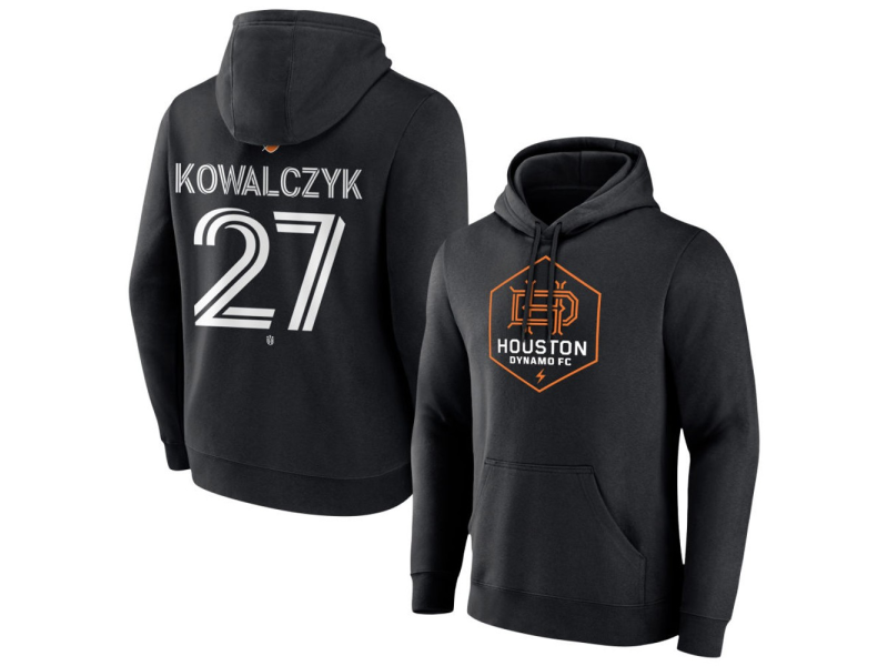 Men's Houston Dynamo FC Authentic Stack #27 Sebastian Kowalczyk Pullover Hoodie - Black