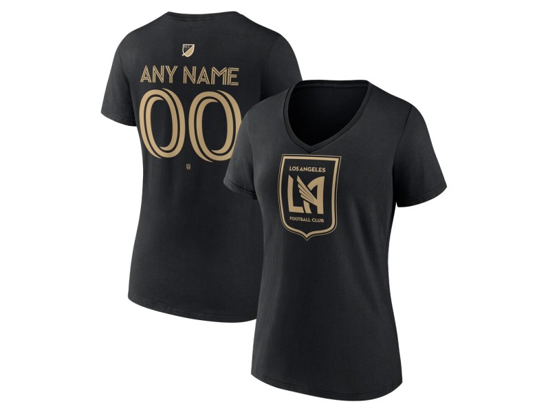 Women's LAFC Custom Team Authentic V-Neck T-Shirt - Black