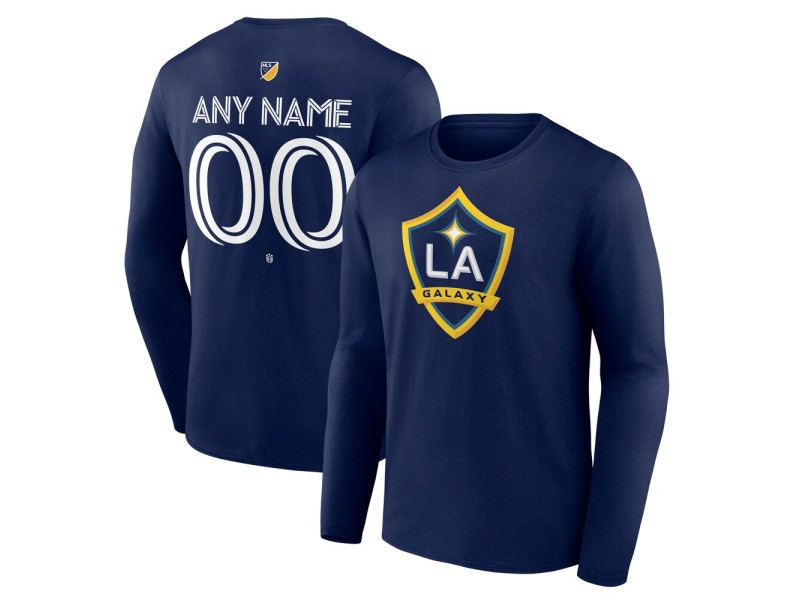 Youth LA Galaxy Custom Team Authentic Long Sleeve T-Shirt - Navy