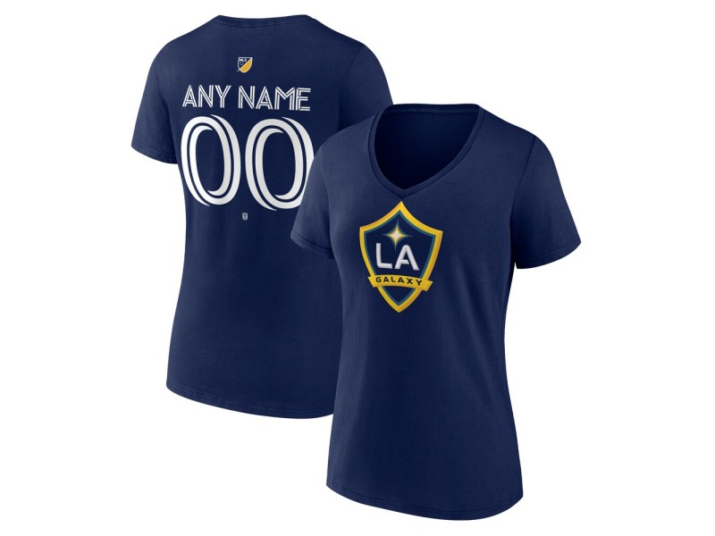 Women's LA Galaxy Custom Team Authentic V-Neck T-Shirt - Navy