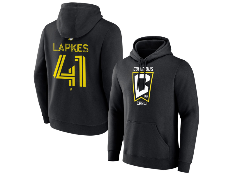 Men's Columbus Crew #41 Stanislav Lapkes Team Authentic Pullover Hoodie - Black