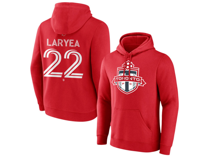 Men's Toronto FC #22 Richie Laryea Team Authentic Pullover Hoodie - Red