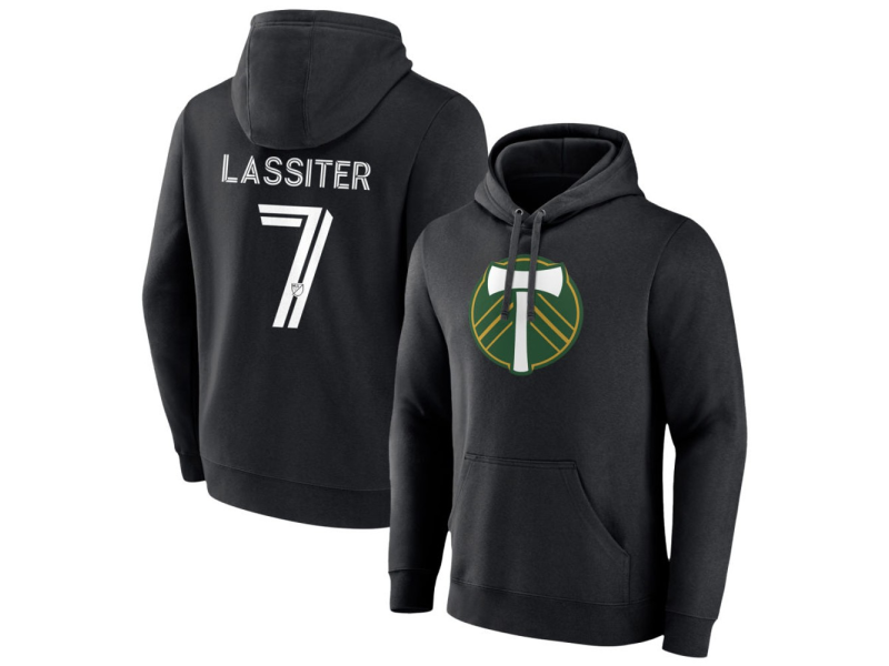 Men's Portland Timbers #7 Ariel Lassiter Pullover Hoodie - Black