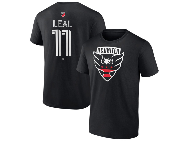 Men's D.C. United #11 Randall Leal Team Authentic T-Shirt - Black