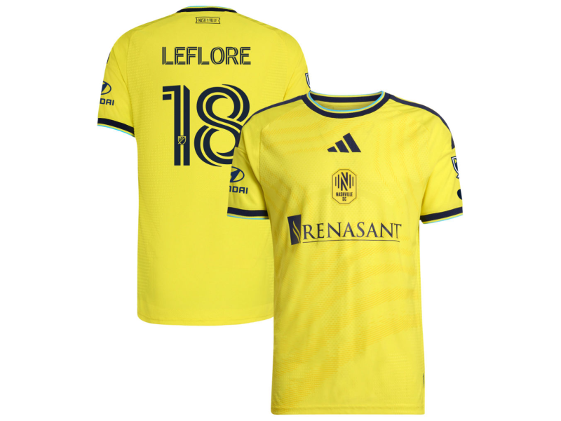 Isaiah Leflore Nashville SC 2026 The Reverb Edition Player Version Jersey - Yellow With Patch