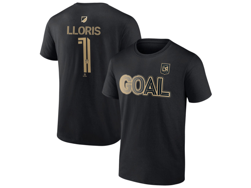 Men's LAFC Goal #1 Hugo Lloris T-Shirt - Black