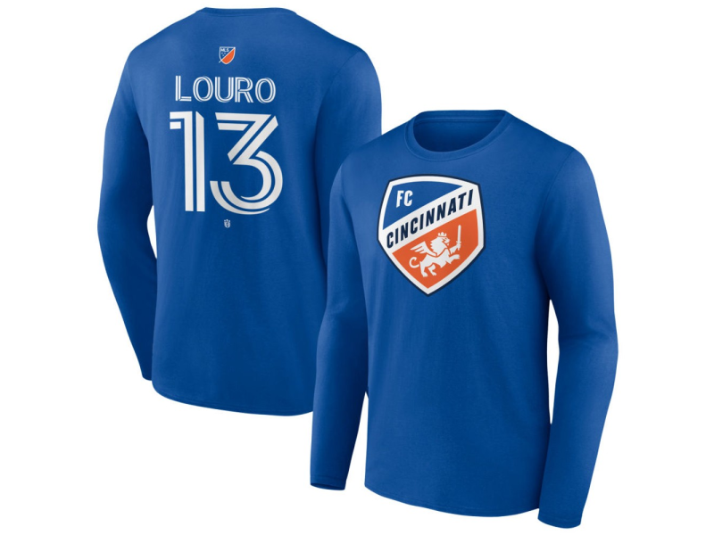 Men's FC Cincinnati #13 Evan Louro Team Authentic Long Sleeve T-Shirt - Royal