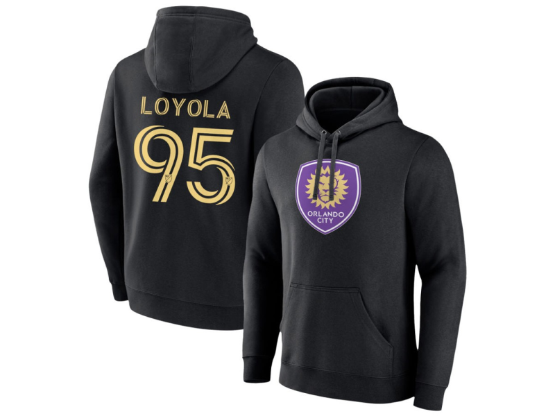 Men's Orlando City SC #95 Favian Loyola Pullover Hoodie - Black