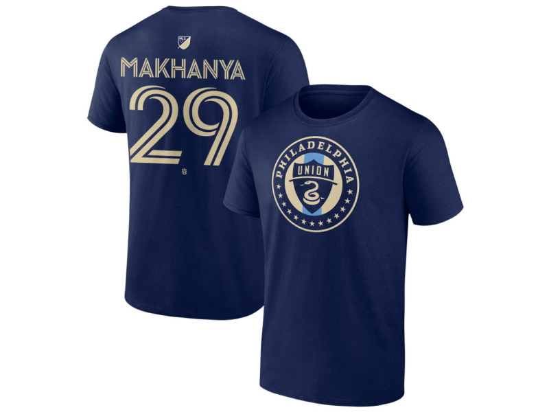 Men's Philadelphia Union #29 Olwethu Makhanya Team Authentic T-Shirt - Navy