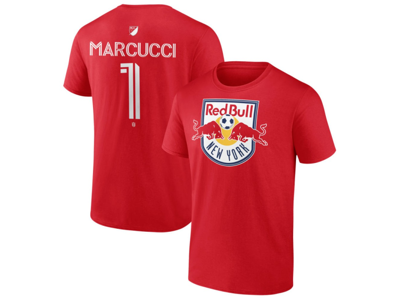 Men's New York Red Bulls #1 Anthony Marcucci Team Authentic T-Shirt - Red