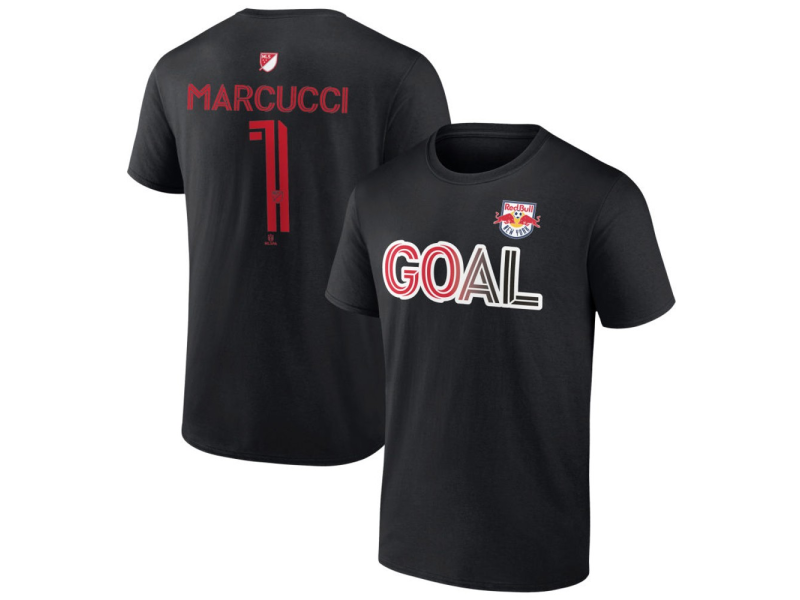 Youth New York Red Bulls Goal #1 Anthony Marcucci T-Shirt - Black