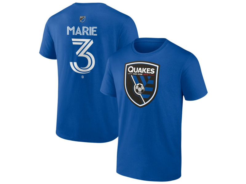 Men's San Jose Earthquakes #3 Paul Marie Team Authentic T-Shirt - Royal