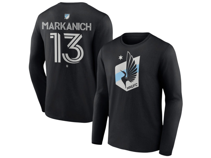 Youth Minnesota United FC #13 Anthony Markanich Team Authentic Long Sleeve T-Shirt - Black