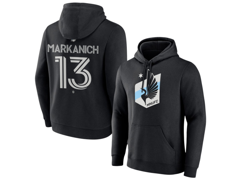 Men's Minnesota United FC #13 Anthony Markanich Team Authentic Pullover Hoodie - Black