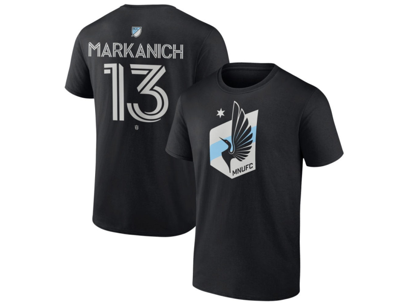 Youth Minnesota United FC #13 Anthony Markanich Team Authentic T-Shirt - Black