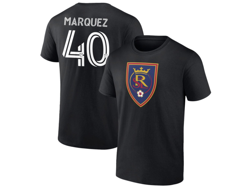 Men's Real Salt Lake #40 Omar Marquez T-Shirt - Black