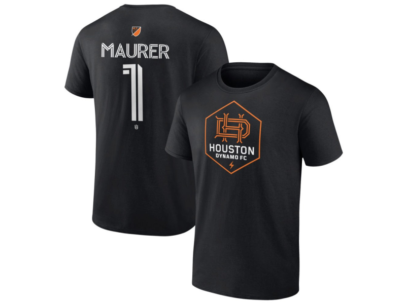 Youth Houston Dynamo FC Authentic Stack #1 Jimmy Maurer T-Shirt - Black