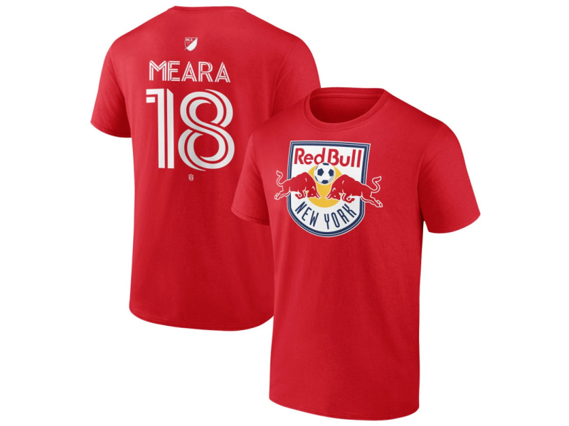 Men's New York Red Bulls #18 Ryan Meara Team Authentic T-Shirt - Red