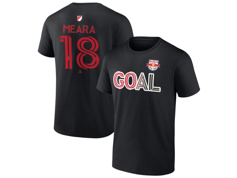 Men's New York Red Bulls Goal #18 Ryan Meara T-Shirt - Black