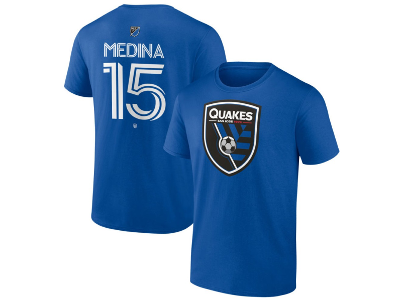 Men's San Jose Earthquakes #15 Cruz Medina Team Authentic T-Shirt - Royal