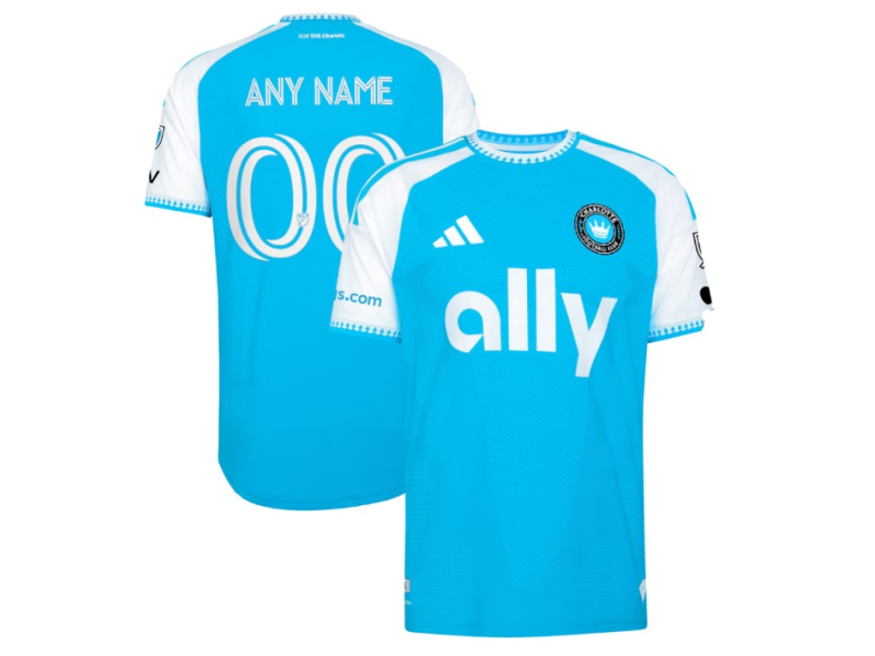 Custom Charlotte FC 2026 Carolina Kit: Crowns Up Player Version Jersey - Blue With Patch