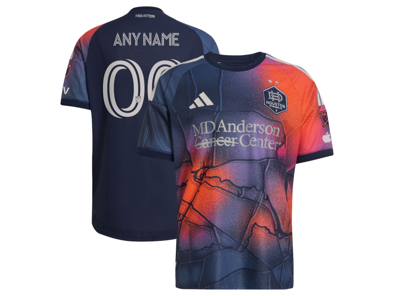 Custom Houston Dynamo FC 2026 Mission Control Player Version Jersey - Blue With Patch