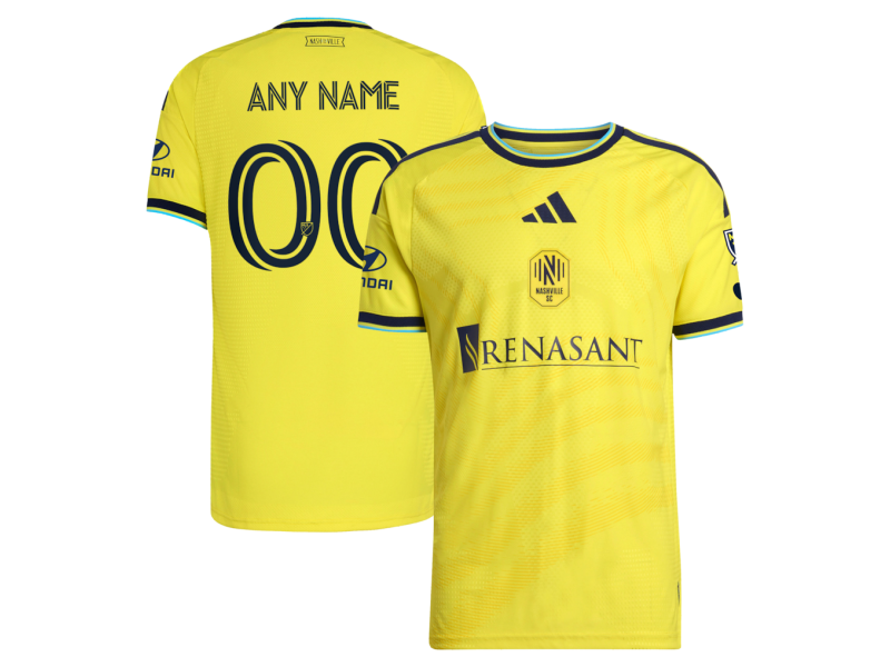 Custom Nashville SC 2026 The Reverb Edition Player Version Jersey - Yellow With Patch