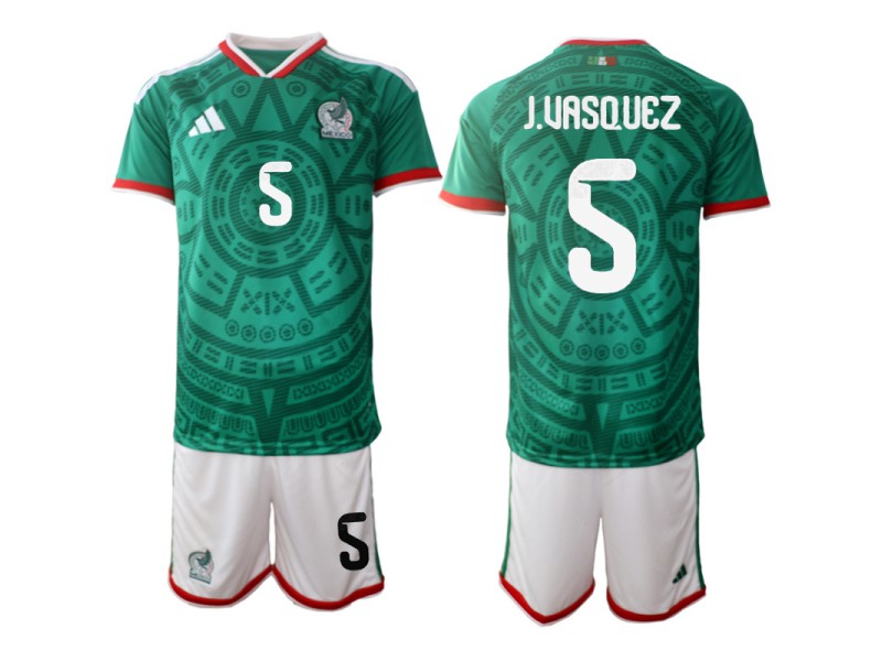 J.UASQUEZ Mexico 2026 World Cup Home Fan Jersey - Green