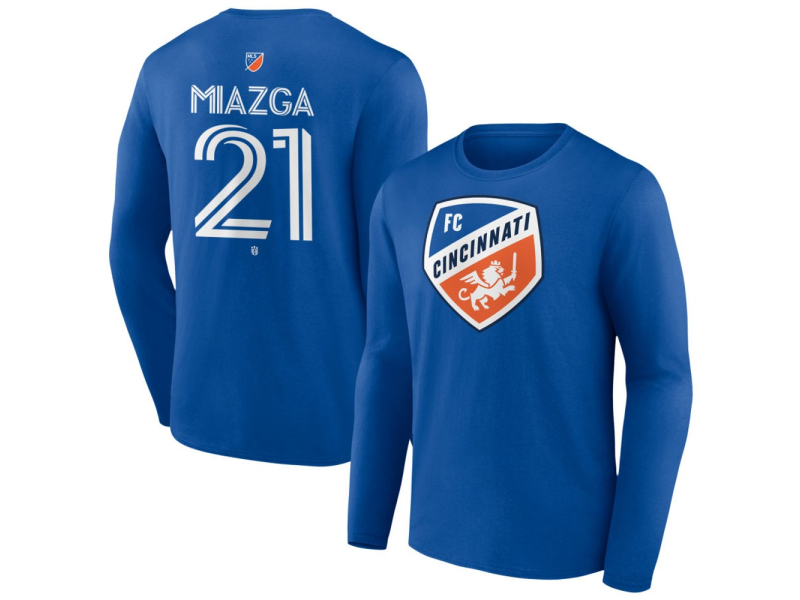 Men's FC Cincinnati #21 Matt Miazga Team Authentic Long Sleeve T-Shirt - Royal
