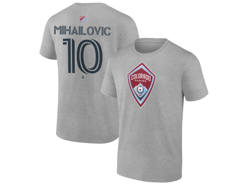 Youth Colorado Rapids #10 Djordje Mihailovic Team Authentic T-Shirt - Gray